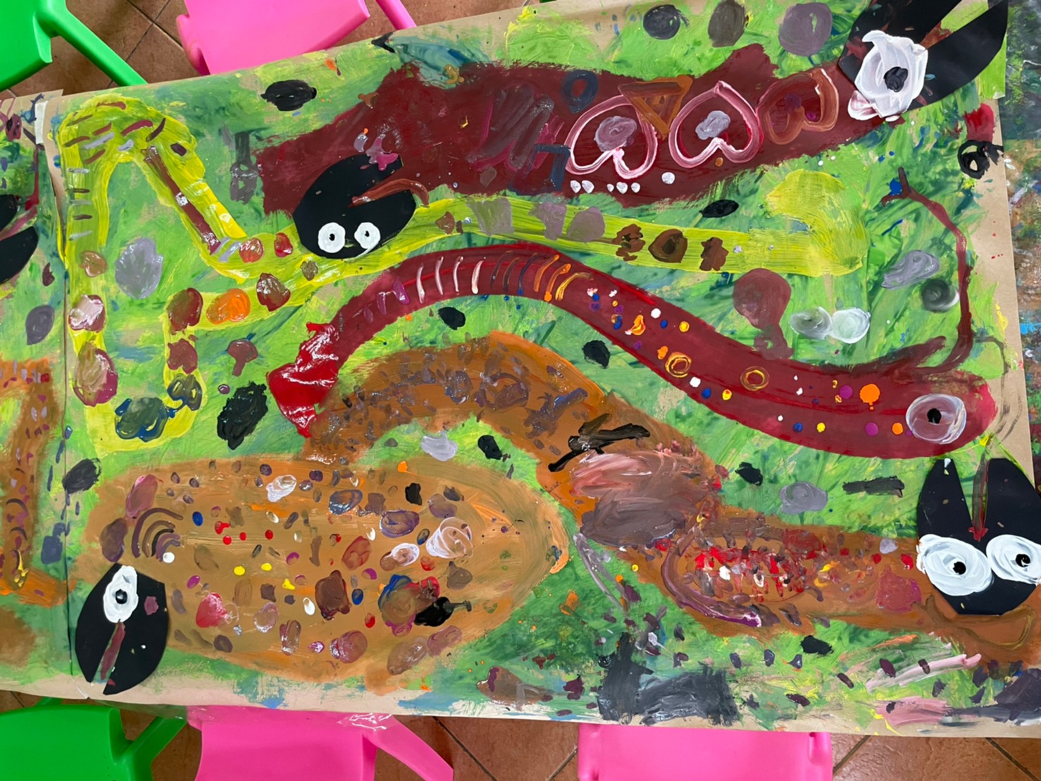 集體創作畫-我才不放手呢!